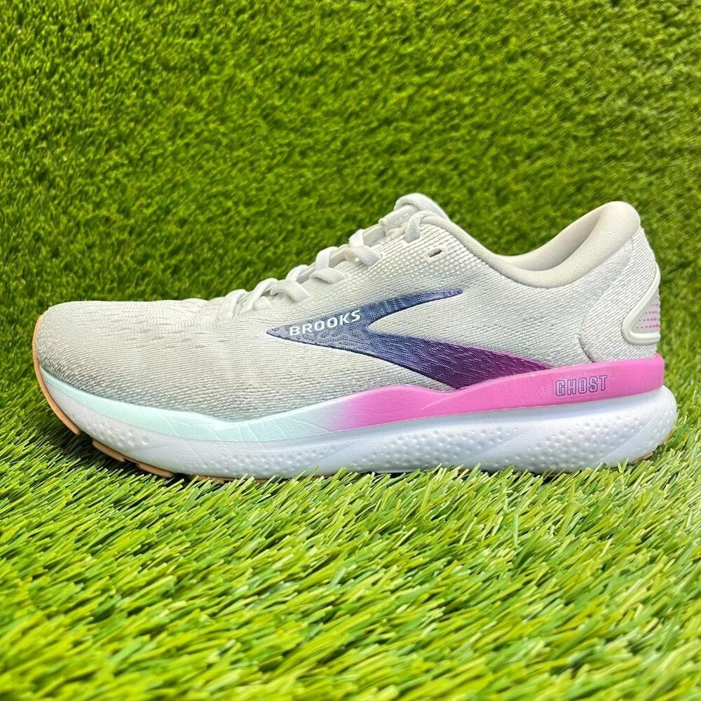 Brooks Ghost 16 Womens Size 7 Gray Blue Purple Walking Running Shoes Sneakers - Picture 3 of 10